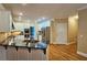 Bright kitchen features stainless appliances, granite countertops, and hardwood floors at 215 Settindown Ct, Roswell, GA 30075