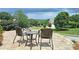 Relaxing patio view with comfortable seating and beautiful landscaping at 215 Settindown Ct, Roswell, GA 30075
