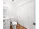 Clean and modern bathroom with updated fixtures and ample storage space at 191 High Creek Dr, Roswell, GA 30076