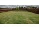 Expansive, fenced backyard with lush green grass and a young tree at 2159 Redfern Rd, Dacula, GA 30019
