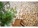 A close-up of a stylish coffee table with a unique design, showcasing decorative items and a plant at 6456 Wright Ne Rd, Atlanta, GA 30328