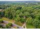 Aerial view of a secluded home nestled among lush trees, offering privacy and tranquility at 4451 Flat Shoals Pkwy, Decatur, GA 30034