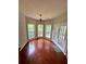 Breakfast nook with hardwood floors, large windows, and French doors to the outside at 237 Shockley Way, Dallas, GA 30157