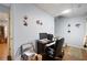 Finished basement area provides versatile space with a desk and ample room for various activities at 325 Harris Loop, Dallas, GA 30157