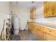 Functional laundry room with ample storage and utility connections at 1191 S Burnt Hickory Rd, Douglasville, GA 30134