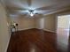 Bonus room featuring hardwood floors and neutral walls at 1255 Home Place Dr, Lawrenceville, GA 30043