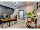 Modern home office with elegant desk, stylish decor, and natural light at 40 Legend Creek Chase, Douglasville, GA 30134