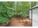 This is a private wooded back yard with mature trees at 2189 Spear Point Dr, Marietta, GA 30062