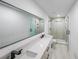 Modern bathroom with double sinks, a spacious shower, and a minimalist design at 2189 Spear Point Dr, Marietta, GA 30062