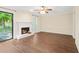 Cozy living room with fireplace and sliding glass doors leading to outdoor space at 2941 Governors Ct, Marietta, GA 30066