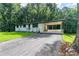 Beautiful ranch home with covered parking, lush lawn, and mature trees at 3620 W Lawrenceville St, Duluth, GA 30096
