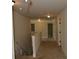Upstairs hallway with recessed lighting, carpet, and stairway at 5896 Cliftondale Dr, Atlanta, GA 30349