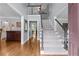Elegant foyer showcasing a staircase and hardwood floors extending into the entryway at 2864 Wyndcliff Ct, Marietta, GA 30066