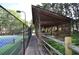Covered viewing area next to the community tennis court, perfect for relaxing and watching games at 2864 Wyndcliff Ct, Marietta, GA 30066