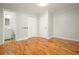Bedroom with hardwood floors and access to an en-suite bathroom at 4212 Worth Nw St, Acworth, GA 30101