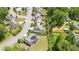 A serene aerial view of a home nestled in a lush neighborhood with manicured lawns and mature trees at 4972 Park Vale Dr, Sugar Hill, GA 30518