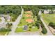 Aerial view showcases the community ballpark, with well-maintained baseball fields and neighborhood amenities at 4972 Park Vale Dr, Sugar Hill, GA 30518