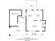 Floorplan showing kitchen, dining, living, carport, storage and deck dimensions at 5440 Huron Dr, Lake City, GA 30260