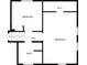 Upstairs floorplan showing layout of bedrooms, bathroom, and hall at 5440 Huron Dr, Lake City, GA 30260