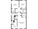 Second floor plan showcasing layout with three bedrooms, two bathrooms, and walk-in closets at 3440 Hardy St, Duluth, GA 30096