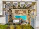 Aerial shot showcasing the courtyard, pool, and unique architecture of the apartment complex at 870 Inman Village Ne Pkwy # 305, Atlanta, GA 30307