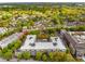 An aerial view of the condo building amongst the many houses and trees at 870 Inman Village Ne Pkwy # 305, Atlanta, GA 30307