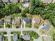 Beautiful aerial shot showcasing the home's location within a lush, green neighborhood at 2213 Independence Ln, Buford, GA 30519