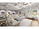 Elegant living room with coffered ceilings, neutral tones, and ample natural light at 2213 Independence Ln, Buford, GA 30519