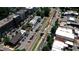Aerial view of city streets with buildings and parked cars at 515 Dover St, Marietta, GA 30066