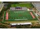 Aerial view of Longhorns football field and stadium seating at 515 Dover St, Marietta, GA 30066