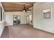 Spacious screened porch perfect for outdoor dining and relaxation with ceiling fan at 515 Dover St, Marietta, GA 30066