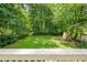 Private backyard oasis surrounded by mature trees, offering a peaceful retreat at 5868 Kingswood Nw Ct, Norcross, GA 30093