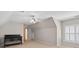 Bedroom featuring plush carpeting, ceiling fan and a window with blinds at 1232 Everton Pl, Cumming, GA 30041