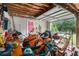 Garage featuring lawn care tools and equipment, offering ample storage and workspace for the homeowner at 1250 Timber Walk Dr, Loganville, GA 30052