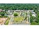 Aerial view of commercial real estate with a green space, landscaping, and parking at 27 S Avondale Rd, Avondale Estates, GA 30002