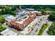 Aerial view of commercial real estate showing the building's design and prominent street location at 27 S Avondale Rd, Avondale Estates, GA 30002