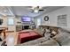 Cozy living room featuring a plush sectional sofa, fireplace, and stylish decor at 4562 Lucerne Valley Sw Rd, Lilburn, GA 30047
