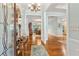 Inviting foyer with hardwood floors and decorative lighting at 601 Laurel Xing, Canton, GA 30114