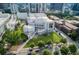 Aerial view of the High Museum of Art and surrounding greenery in Midtown Atlanta at 1301 Peachtree Ne St # 4L, Atlanta, GA 30309