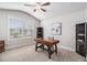 Comfortable home office with natural light and neutral decor at 2 Whites Pond Rd, Moreland, GA 30259