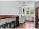 Stylish kitchen with stainless appliances, tile backsplash, custom counter, and eat-in bar at 872 Briarcliff Ne Rd # B2, Atlanta, GA 30306