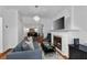 Comfortable living room with fireplace, hardwood floors and an open concept layout at 872 Briarcliff Ne Rd # B2, Atlanta, GA 30306