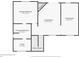 Second floor plan outlining primary bedroom, living room, dining area, and closet dimensions at 113 Garden Walk, Stockbridge, GA 30281