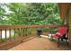 View from the back deck looking out at the mature trees surrounding the home at 3852 Vinyard Ne Ct, Marietta, GA 30062