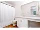 Classic bathroom with a vanity and shower with curtain at 306 Autumn Leaf Way, Norcross, GA 30093