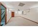 Finished basement with home theater setup, staircase access, and recessed lighting at 2110 Waterloo Cir, Lawrenceville, GA 30043