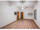 Spacious bedroom featuring hardwood floors, two closets, and natural light, creating a serene atmosphere at 2110 Waterloo Cir, Lawrenceville, GA 30043