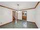 Bright dining area with tile floor, natural trim and lighting at 2110 Waterloo Cir, Lawrenceville, GA 30043