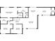 Detailed floor plan featuring a primary bedroom, living room, dining area, and kitchen layout at 2432 Kelly Lake Dr, Decatur, GA 30032