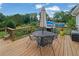 Spacious wooden deck perfect for outdoor dining, featuring a grill and wooded views at 3992 Spot Rd, Cumming, GA 30040